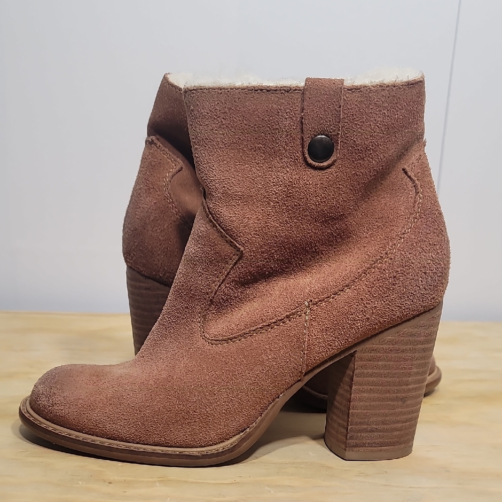 Kelsi Dagger Brooklyn Tan suede ankle boots